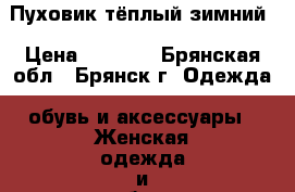 Пуховик тёплый зимний › Цена ­ 2 200 - Брянская обл., Брянск г. Одежда, обувь и аксессуары » Женская одежда и обувь   . Брянская обл.,Брянск г.